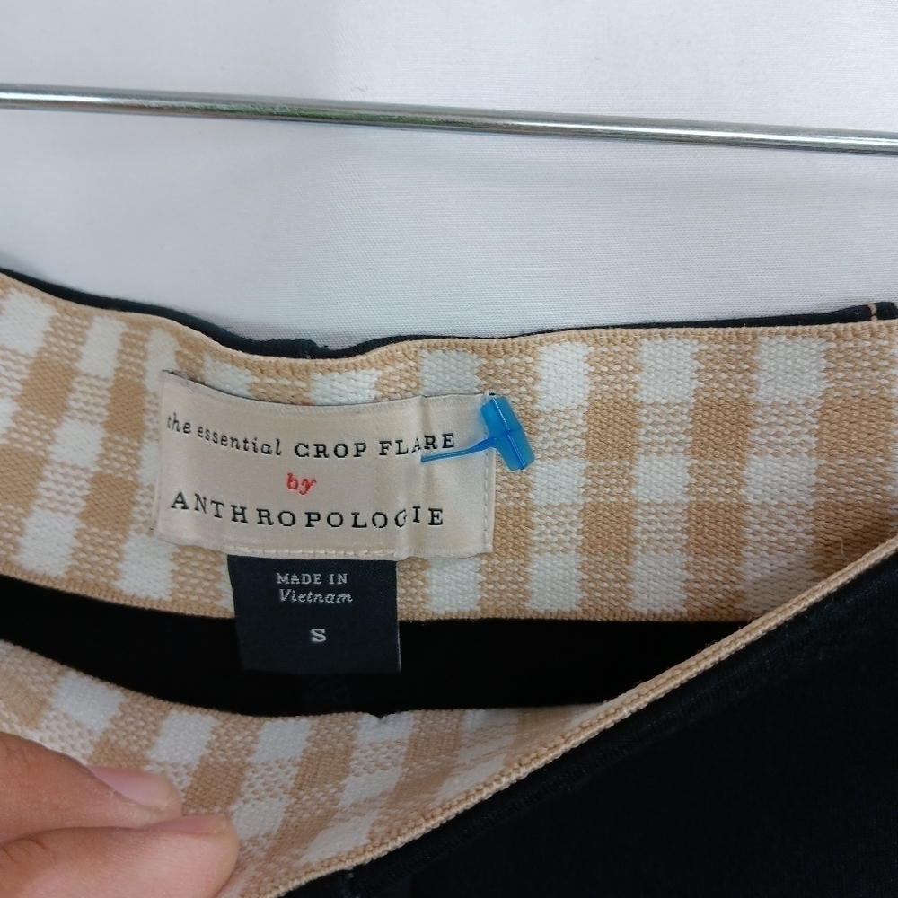 ANTHROPOLOGIE THE ESSENTIAL Crop Flare Black Pull-On Pant Small Stretch - Picture 5 of 7